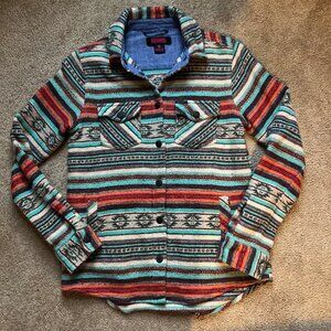 Rock & Roll Denim Women’s Aztec Print Shacket Small